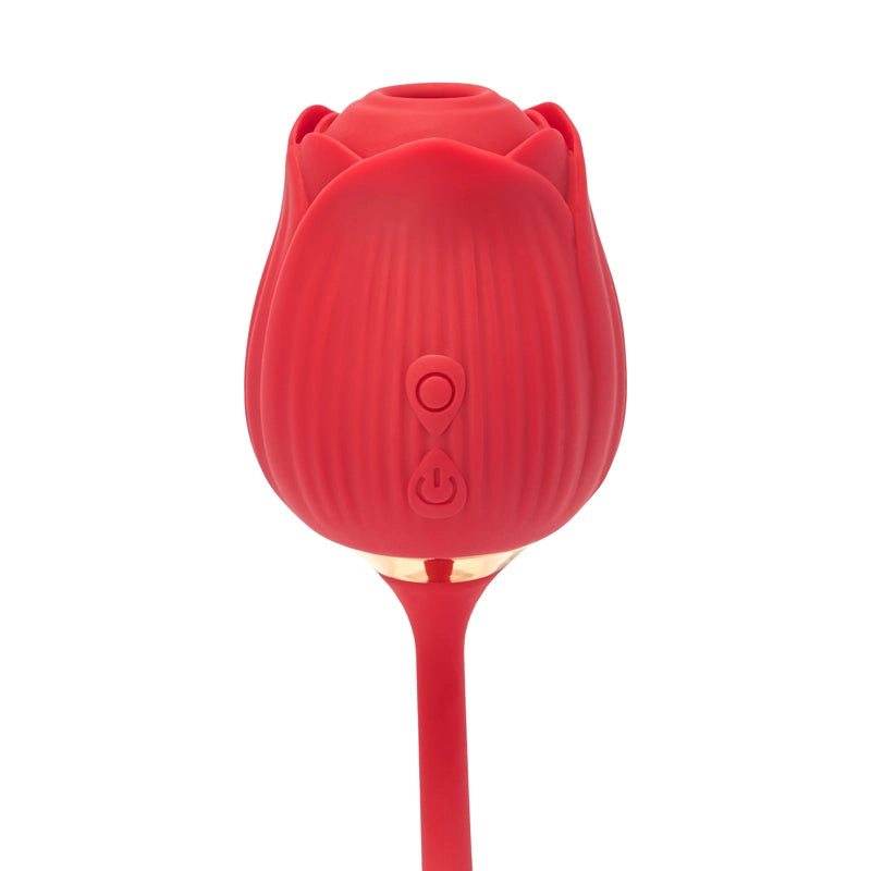 10 Function Rose Vibrator with Thrusting Bullet