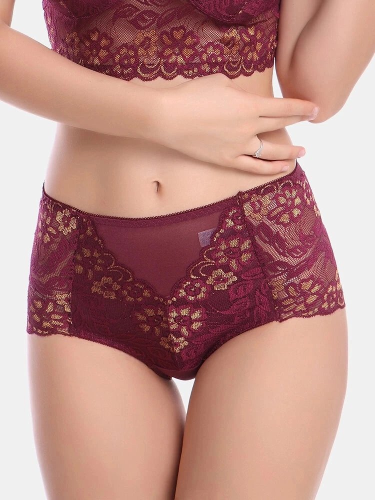 2-Pack Women Lace Seamless Panties