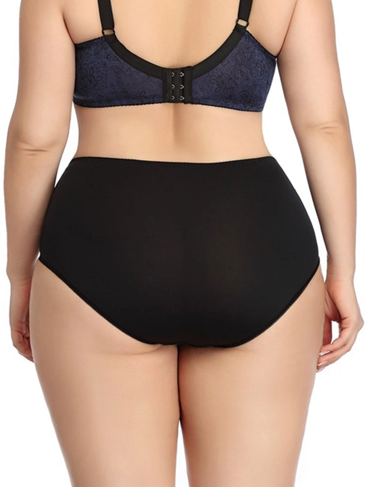 3-Pack Plus Size Breathable Lace Floral Cotton Panties