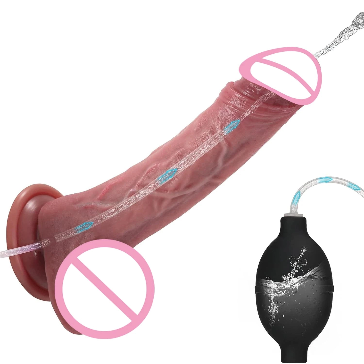 8.46 Inch Realistic Squirting Dildo with Suction Cup