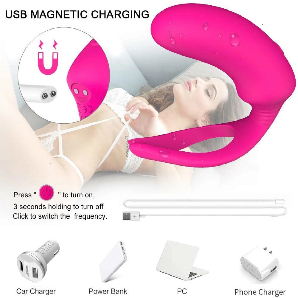 9 Speed Silicone Waterproof Rechargeable Clitoris Vagina Penis Stimulator Massager for Men Women Couples