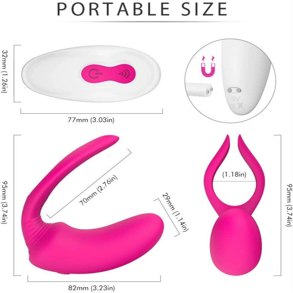 9 Speed Silicone Waterproof Rechargeable Clitoris Vagina Penis Stimulator Massager for Men Women Couples