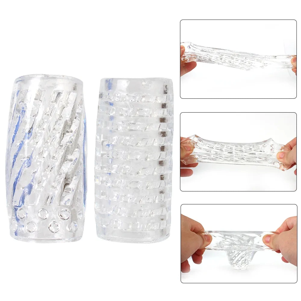 9cm Transparent Male Masturbation Sleeve