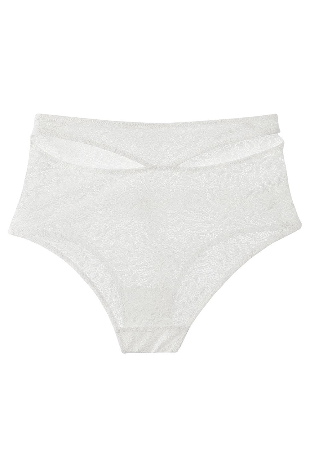 Acacia High Waist Cut Out Brief Off White