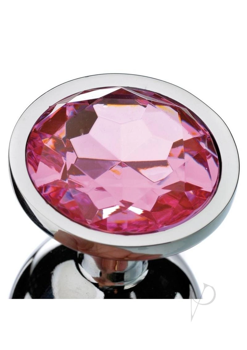 Adam & Eve Pink Gem Aluminum Anal Plug - Small - Pink