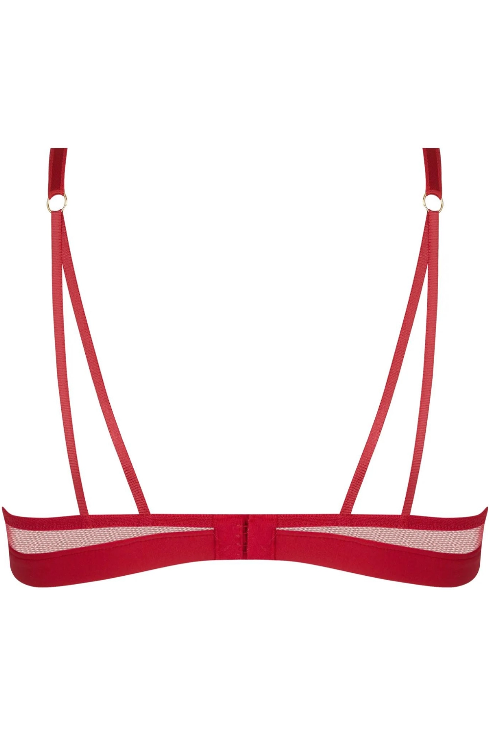Adorable En Sexy Red Vertical Seam Half Cup Bra
