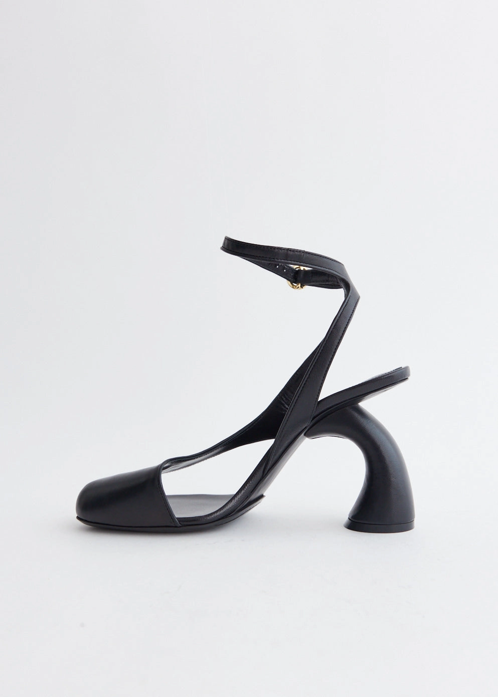 Asymmetric Virgo Leather Sandals