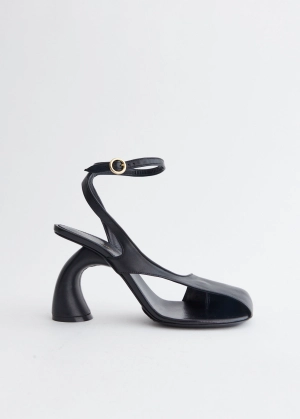Asymmetric Virgo Leather Sandals