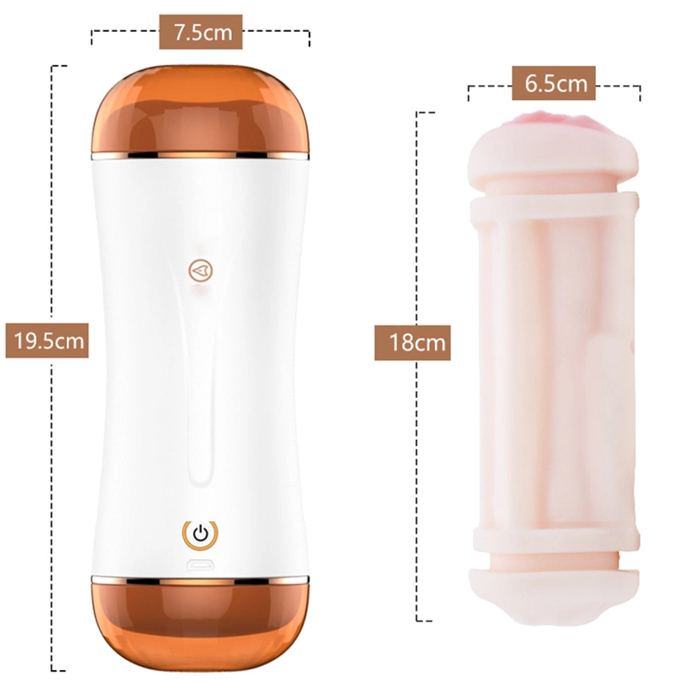 Automatic Male Masturbator Realistic Blowjob Vagina Anal Pocket Pussy Heating Sucker Masturbation Cup