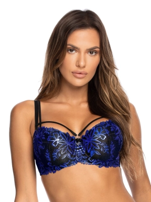 Axami 10231 Padded Balconette Bra Blue Shimmer Brilliance