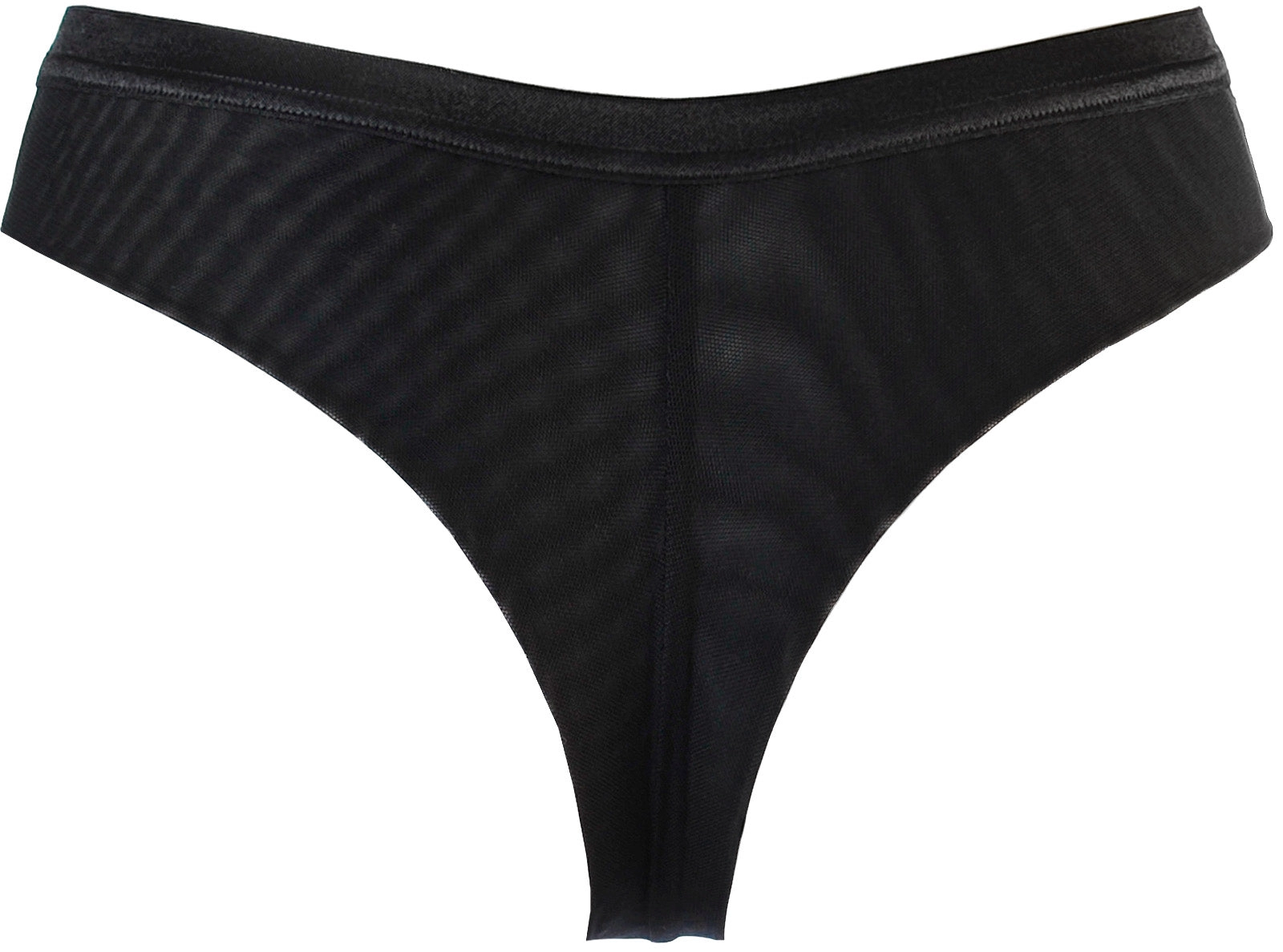 Axami 11075 Sheer Stripe Brazilian Thong On the Clouds Nude/Black