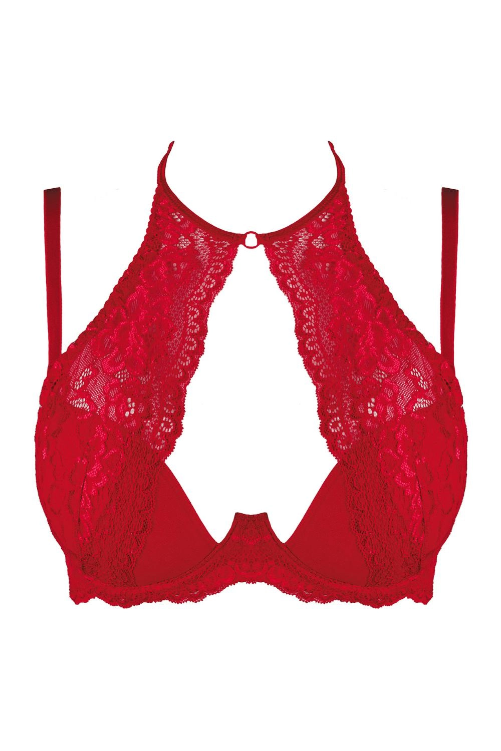 Axami Strawberry High Neck Lace Push-up Bra - Limited Edition