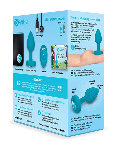 B-vibe Remote Control Vibrating Jeweled Butt Plugs