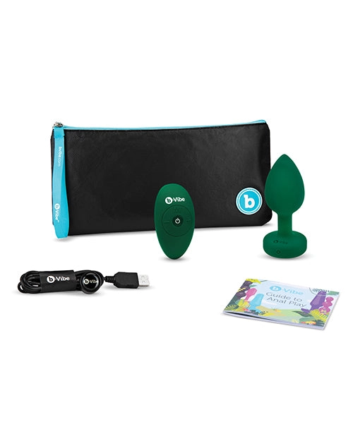 B-vibe Remote Control Vibrating Jeweled Butt Plugs
