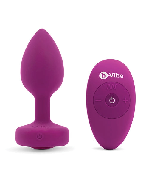 B-vibe Remote Control Vibrating Jeweled Butt Plugs
