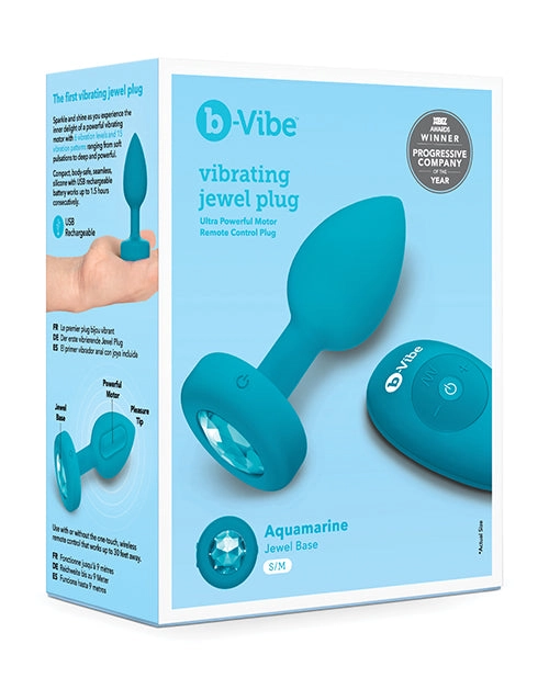 B-vibe Remote Control Vibrating Jeweled Butt Plugs