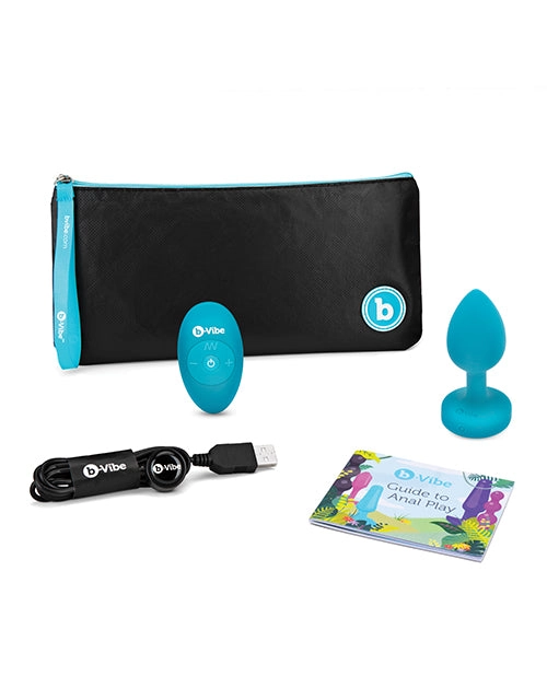 B-vibe Remote Control Vibrating Jeweled Butt Plugs