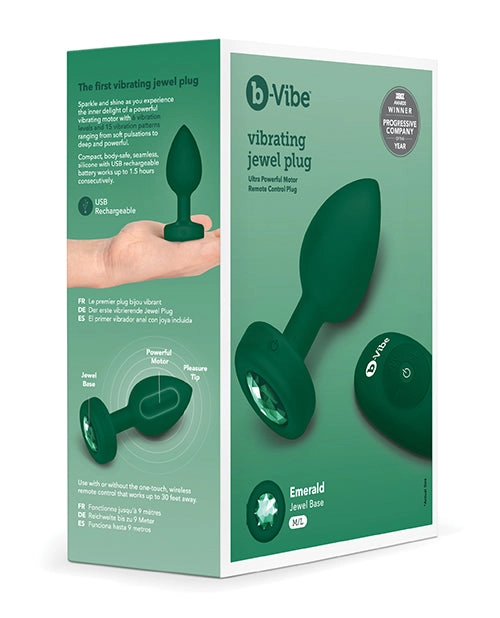 B-vibe Remote Control Vibrating Jeweled Butt Plugs