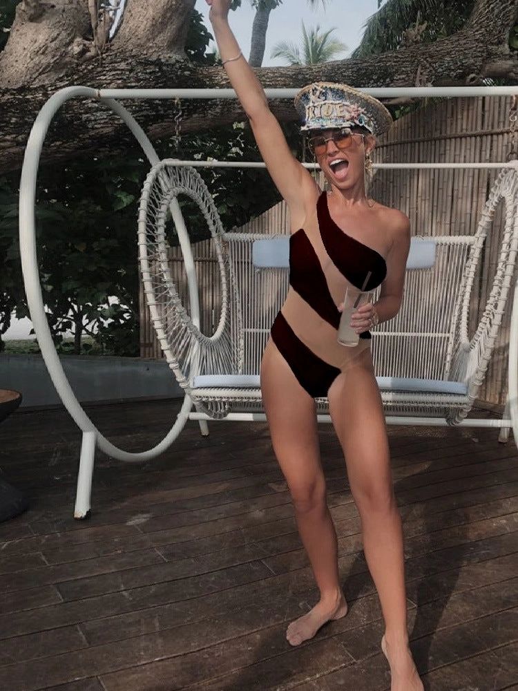 Black One Piece Swimsuit Sexy Summer Beach Wear