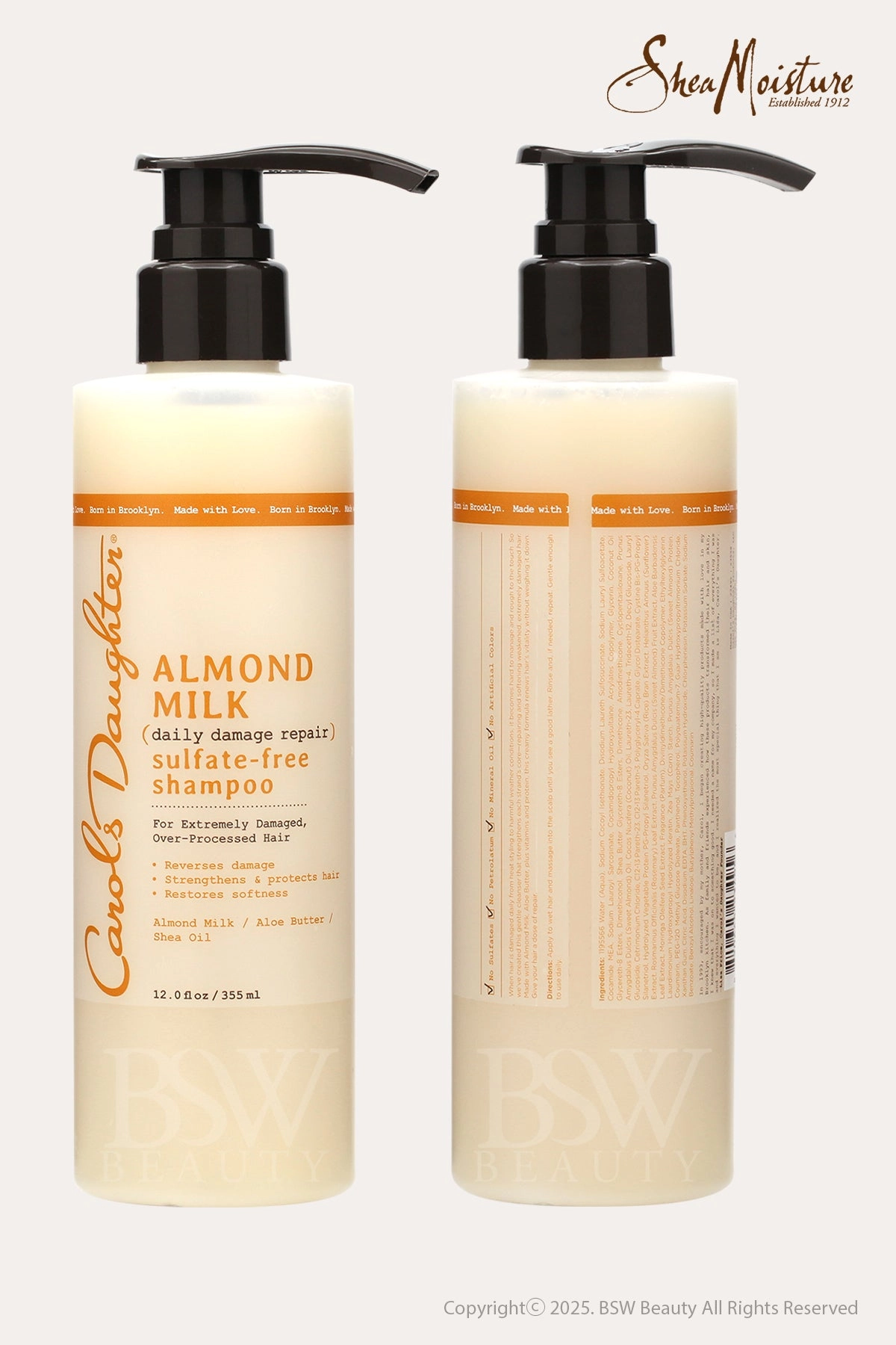 CAROLS DAUGHTER ALMOND MILK DAILY DAMAGE REPAIR SULFATE-FREE SHAMPOO 12oz