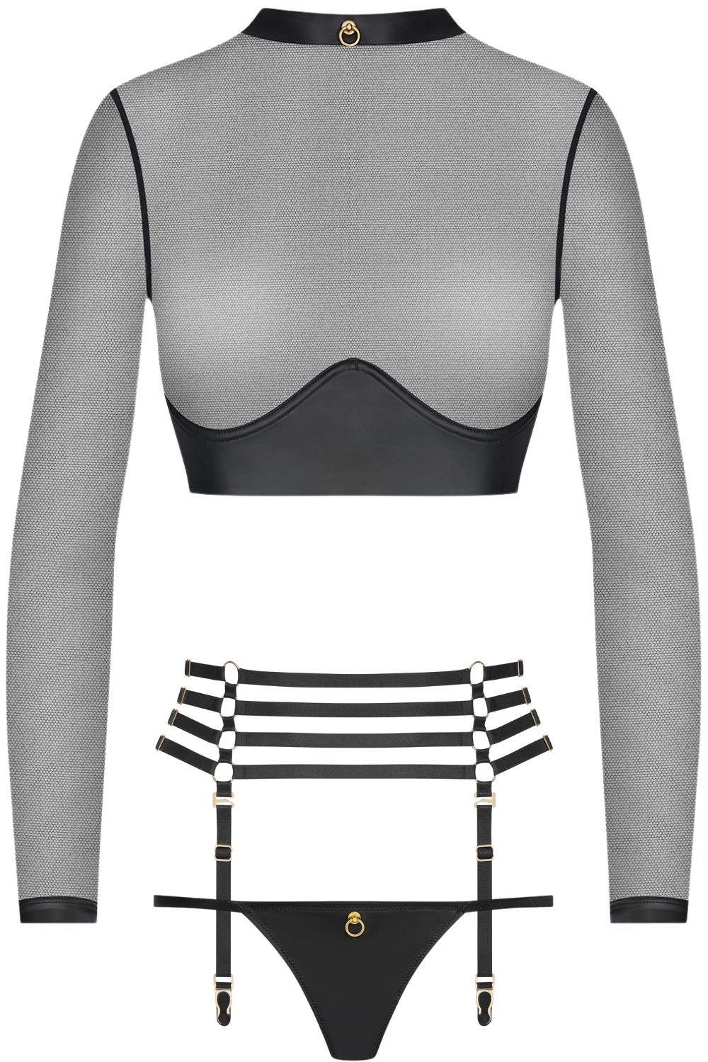 Chambre Noire Top, Thong & Suspender