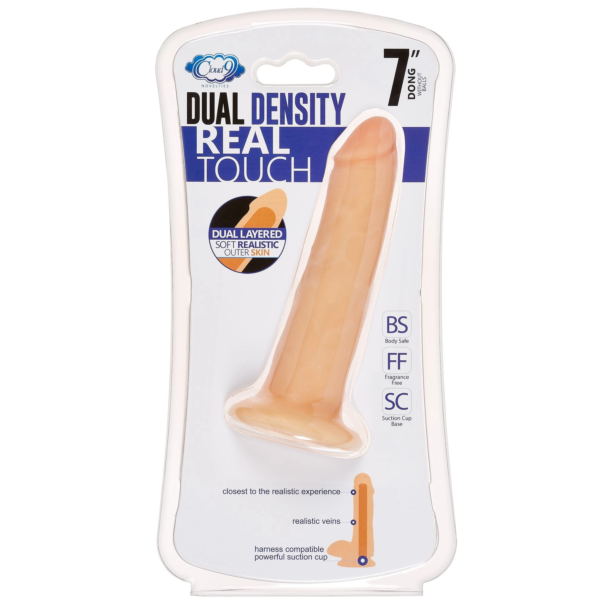 Cloud 9 dual density dildo touch 7in w/ no balls light
