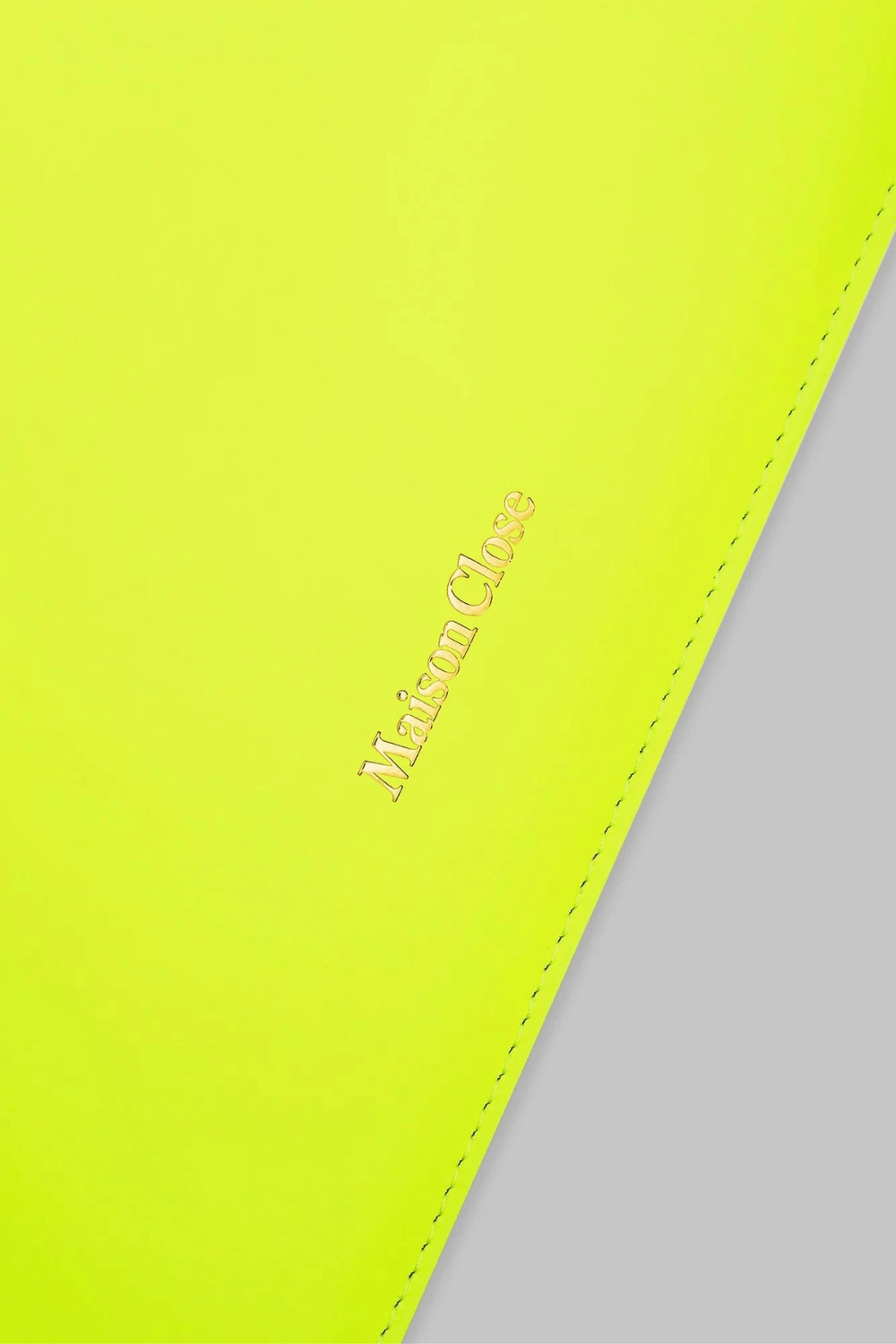 Corps à Corps Leather Pouch Neon Yellow