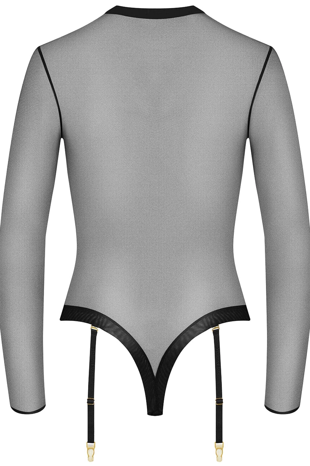 Corps à Corps Long Sleeved Thong Bodysuit Black