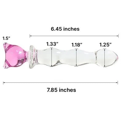 Crystal Glass Pleasure Massage Wand Dildo