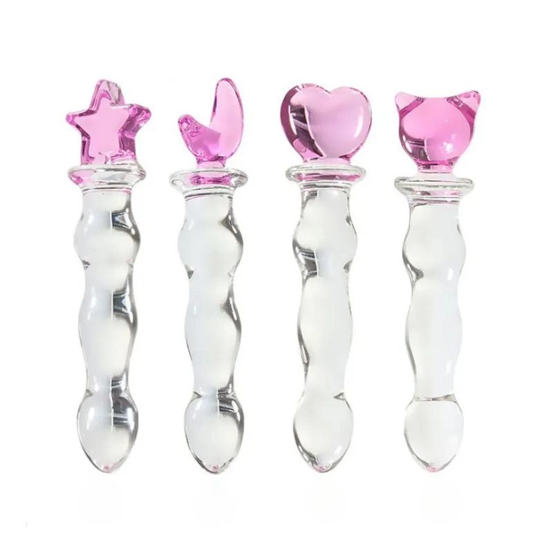 Crystal Glass Pleasure Massage Wand Dildo