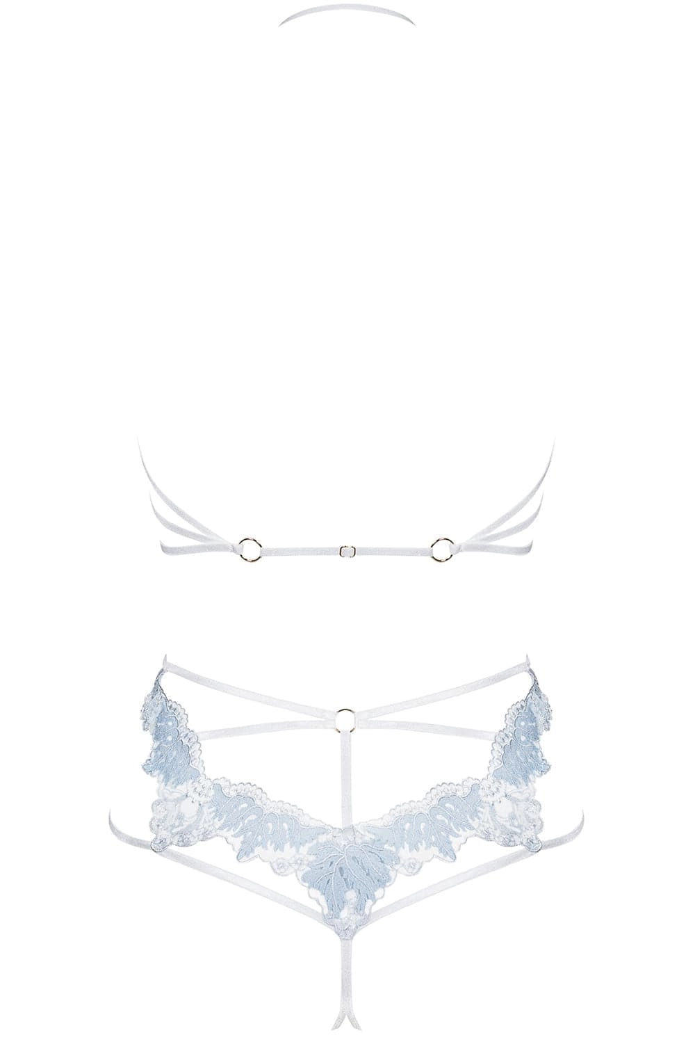 Deilana Open Bra & High Waist Thong, Size L-XL (UK 12-14)