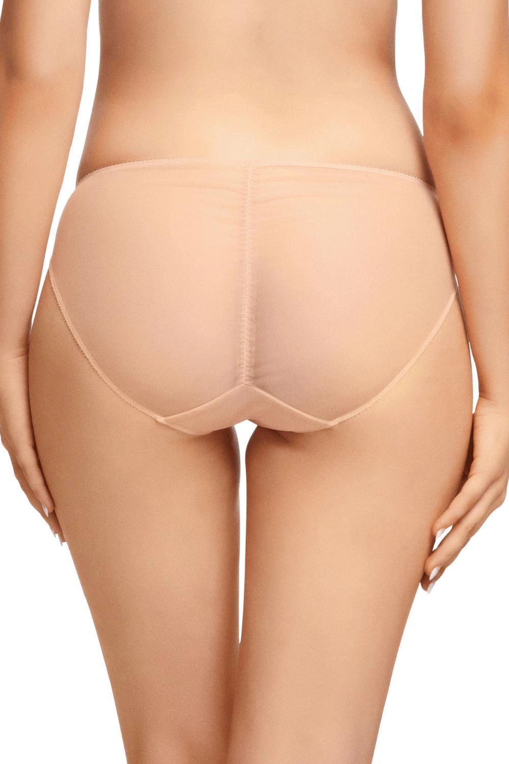 Dita Von Teese Lurex Lace Bikini Panty Vintage Peach