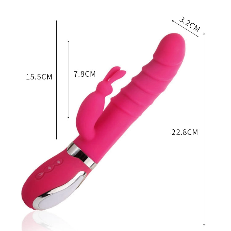 Double Stimulation Rabbit Vibrator with 12 Thrusting Modes