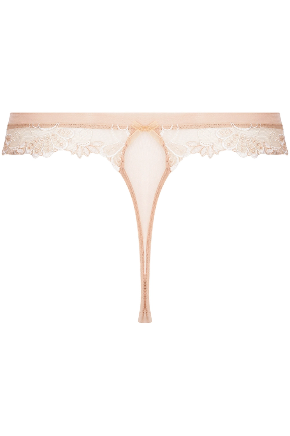 Dressing Floral Tanga Thong - Ambre Nacre