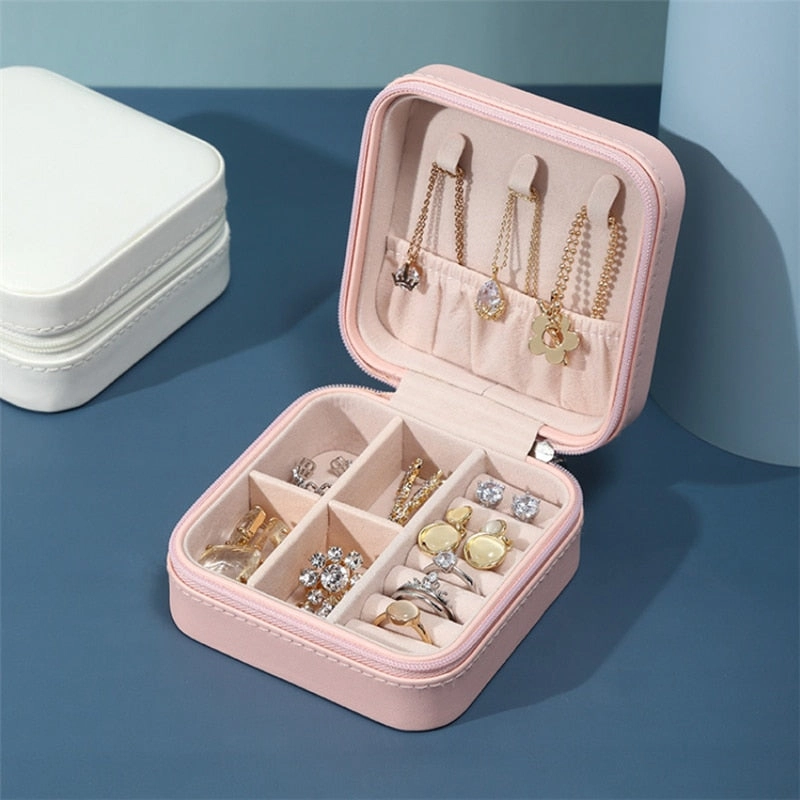Earrings Rings Jewelry Storage Box Case Girls Gift