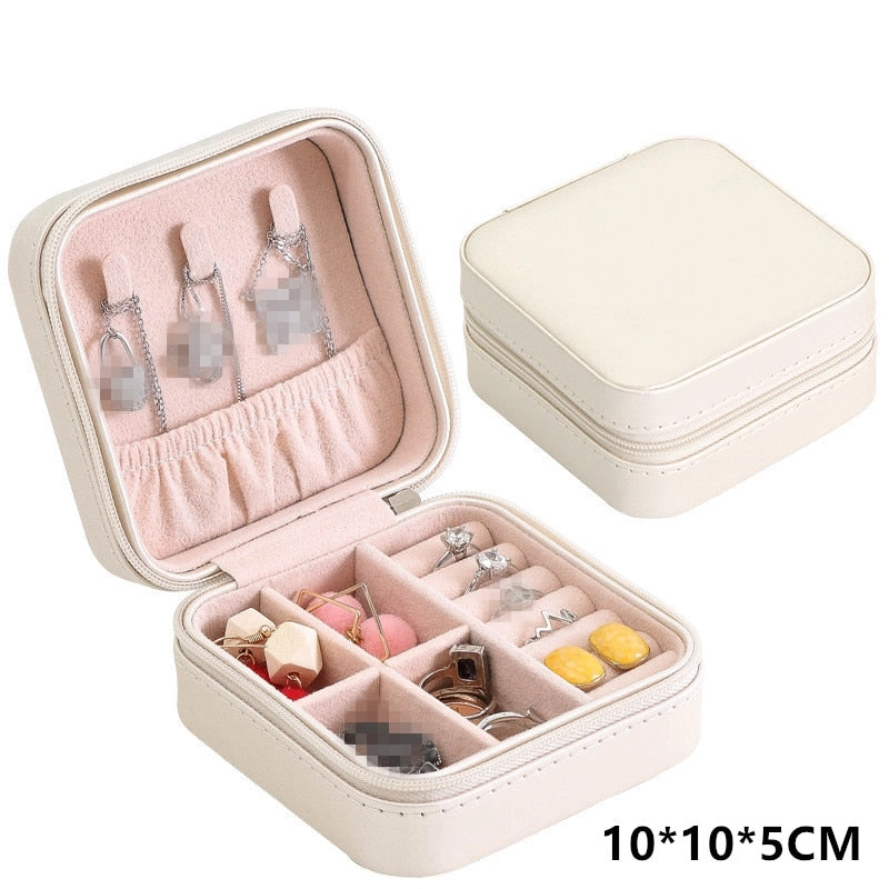 Earrings Rings Jewelry Storage Box Case Girls Gift