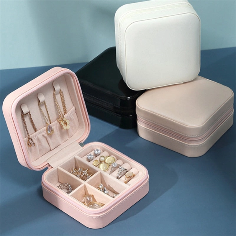 Earrings Rings Jewelry Storage Box Case Girls Gift