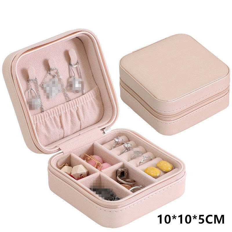 Earrings Rings Jewelry Storage Box Case Girls Gift
