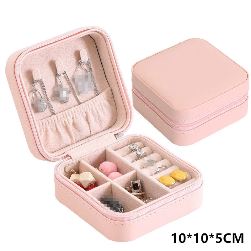 Earrings Rings Jewelry Storage Box Case Girls Gift