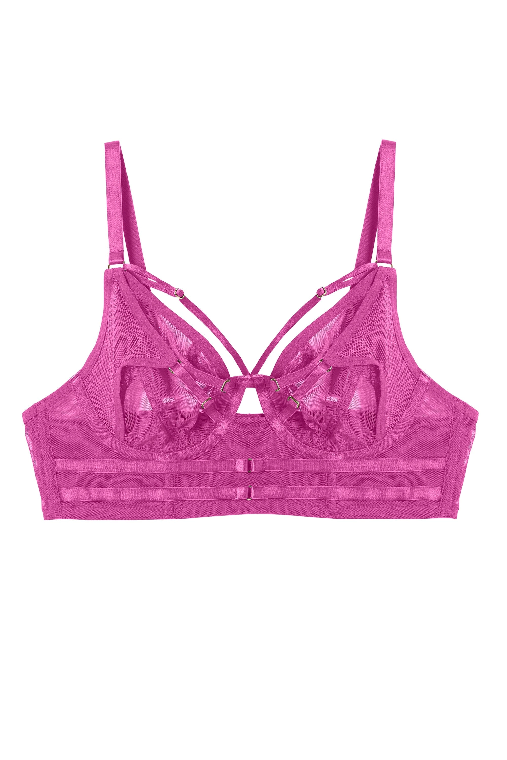 Eddie Magenta Crossover Wrap Bra