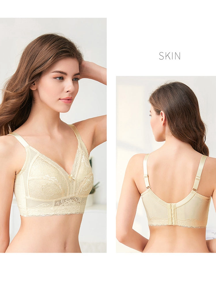 Elegant Lace Full Coverage Wireless Bra