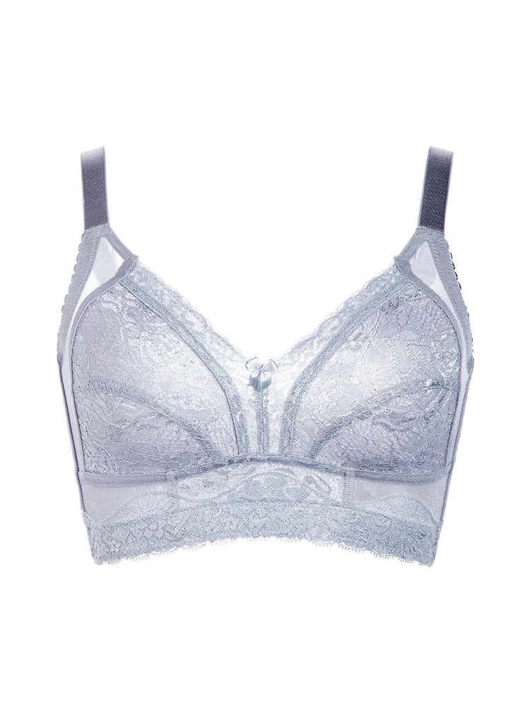 Elegant Lace Full Coverage Wireless Bra
