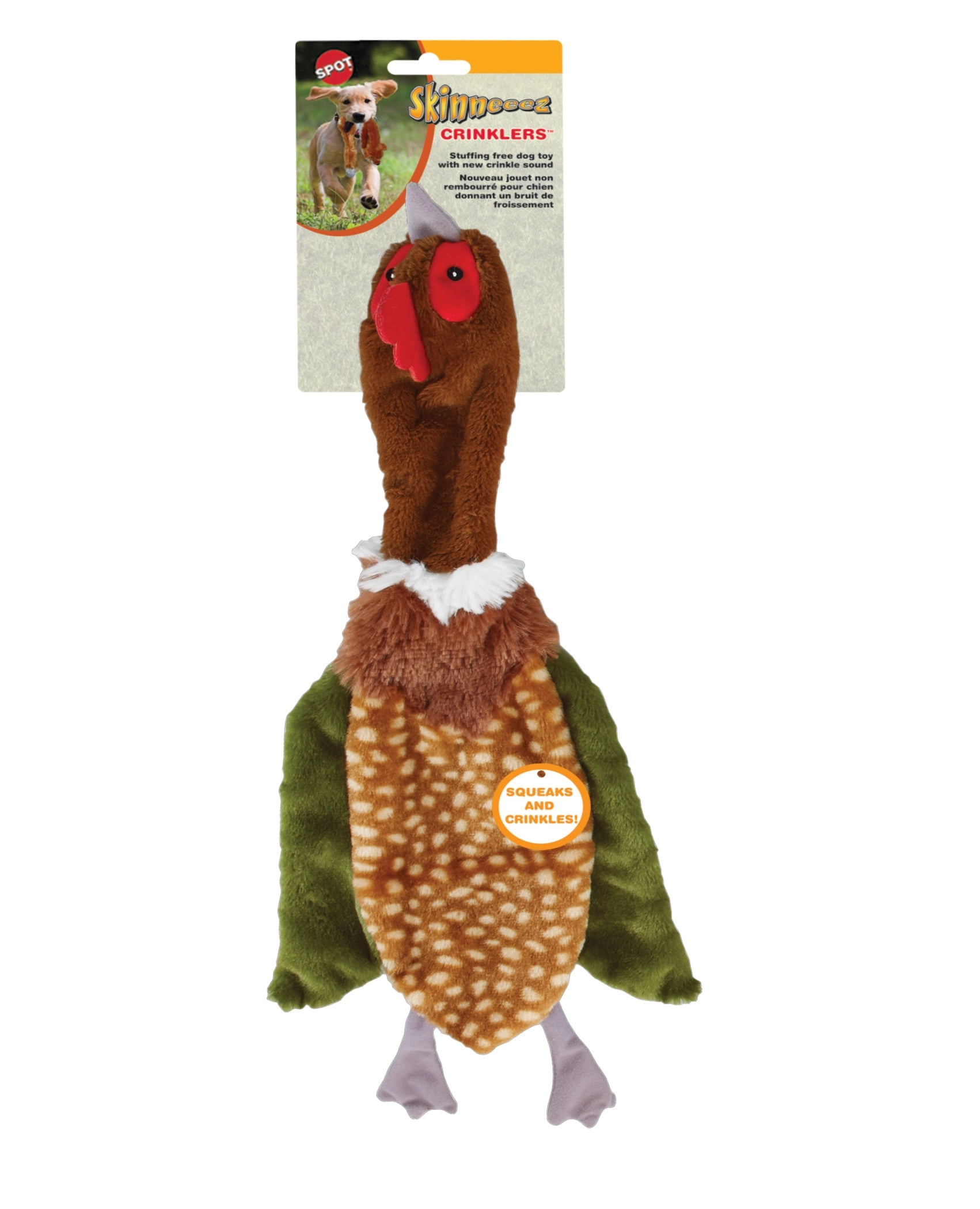 Ethical Products SPOT Skinneeez Crinkler Bird Assorted 23"