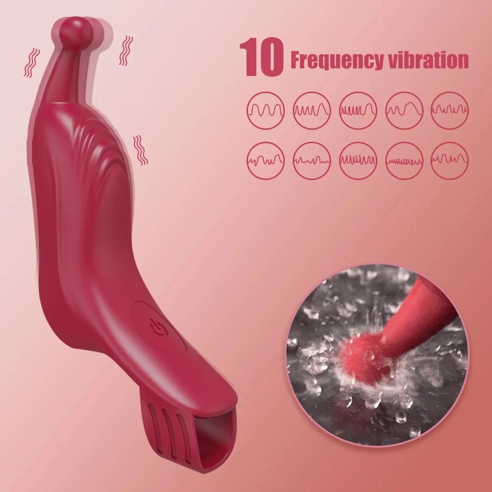 Finger Vibrator 10 Frequencies G-Spot Clit Stimulator