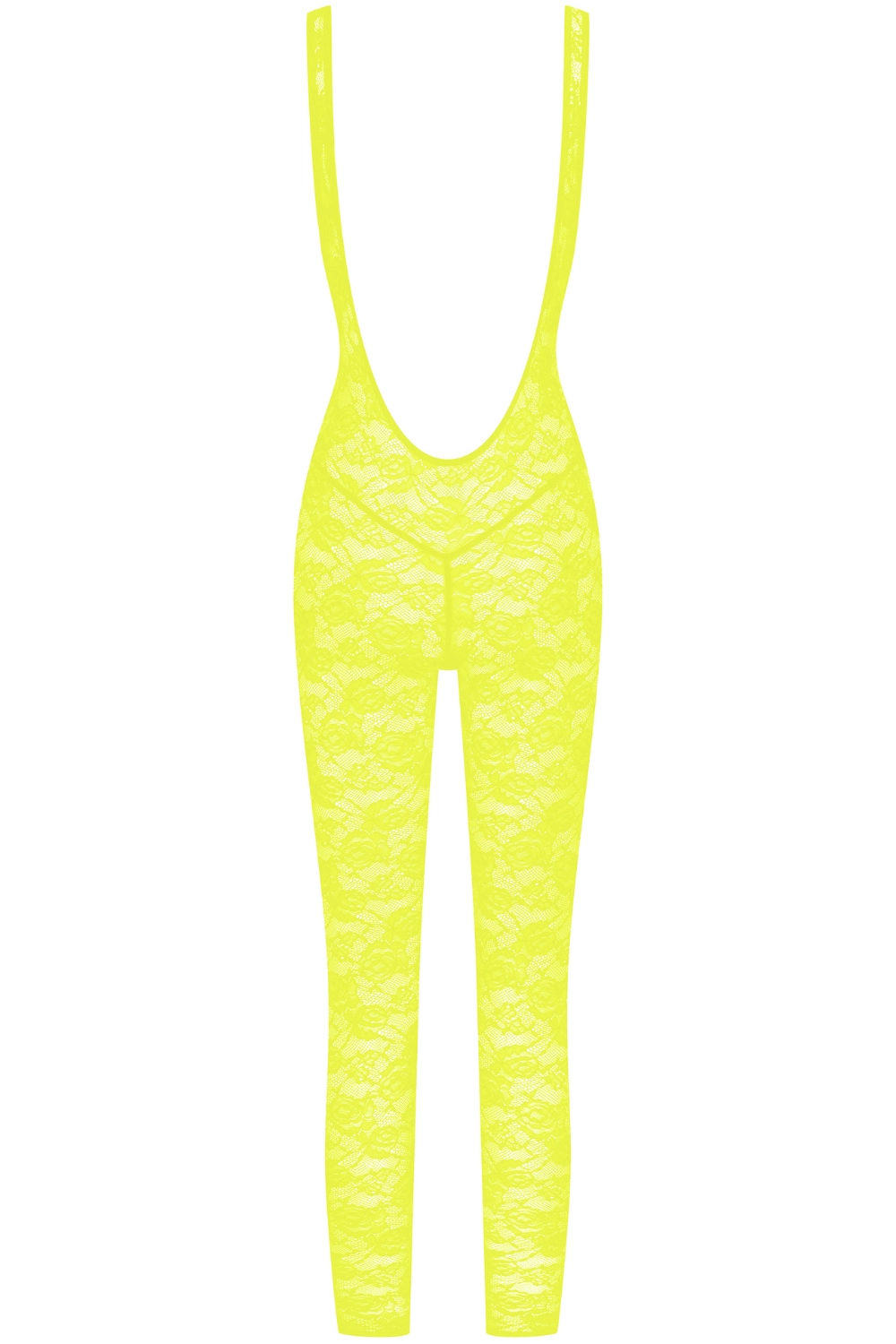 Flashback Lace Open Back Jumpsuit Yellow