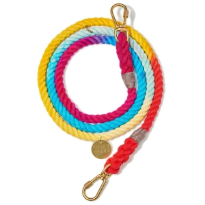 Found My Animal Adjustable Rope Lead Rainbow Dog Leads