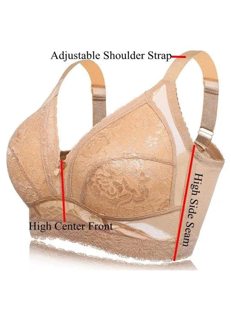 Full Bust Side Support Wireless Minimizer Bras