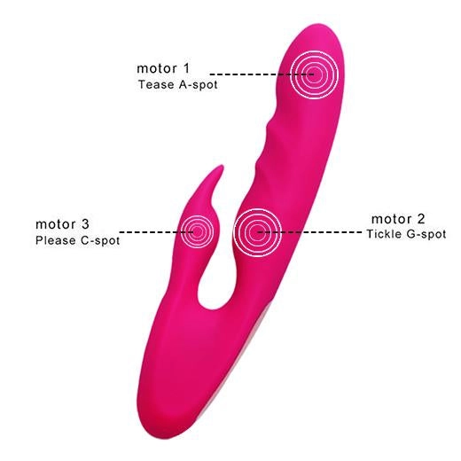 Fun-Mates Fay Luxurious Premium Soft Silicone G-spot 3 Motors Rabbit Vibrator