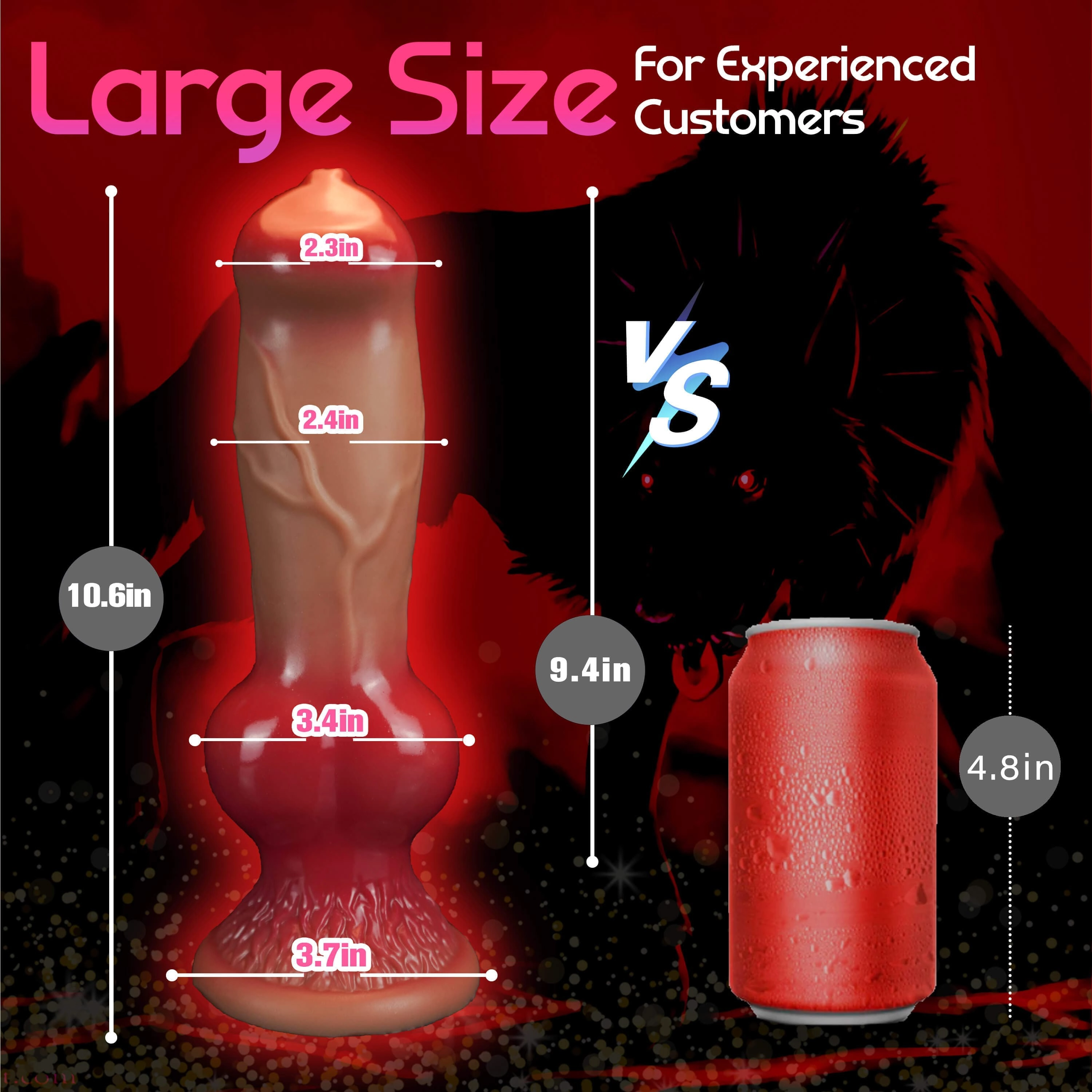 Garm 10.6/13.4 Huge Dildo With Realistic Look & Grain Design - Laphwing