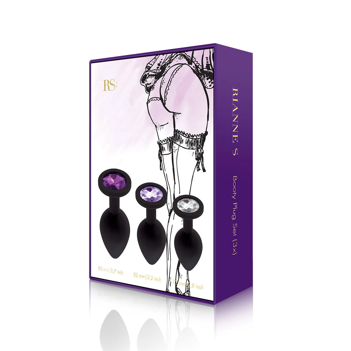 Gem Booty Plug Training Set in Black